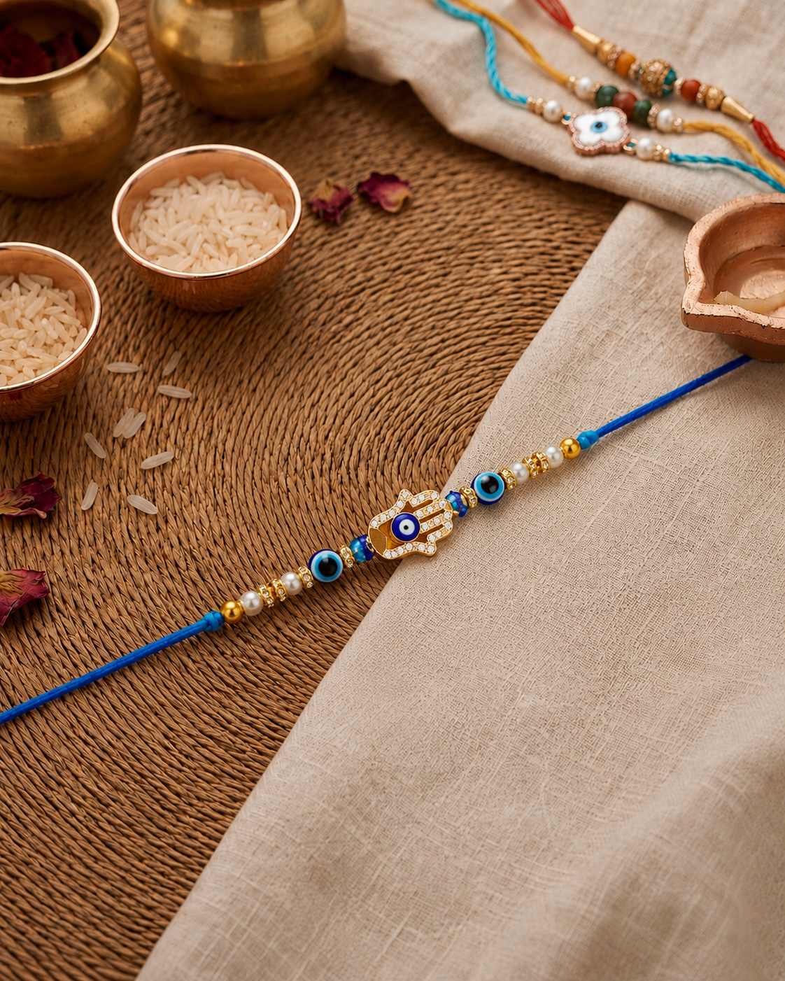 Tavish Evil Eye Rakhi for Brother l Tilak Set Included