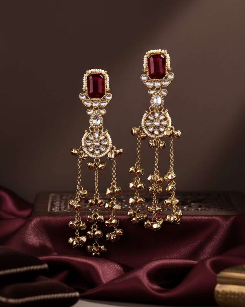 Ruby Mehvisha Kashmiri Look Ghunghru Earring