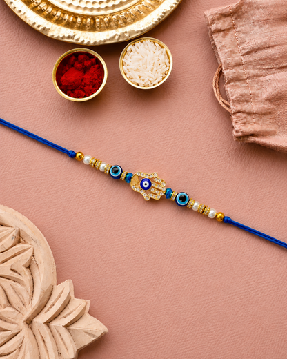 Tavish Evil Eye Rakhi for Brother l Tilak Set Included