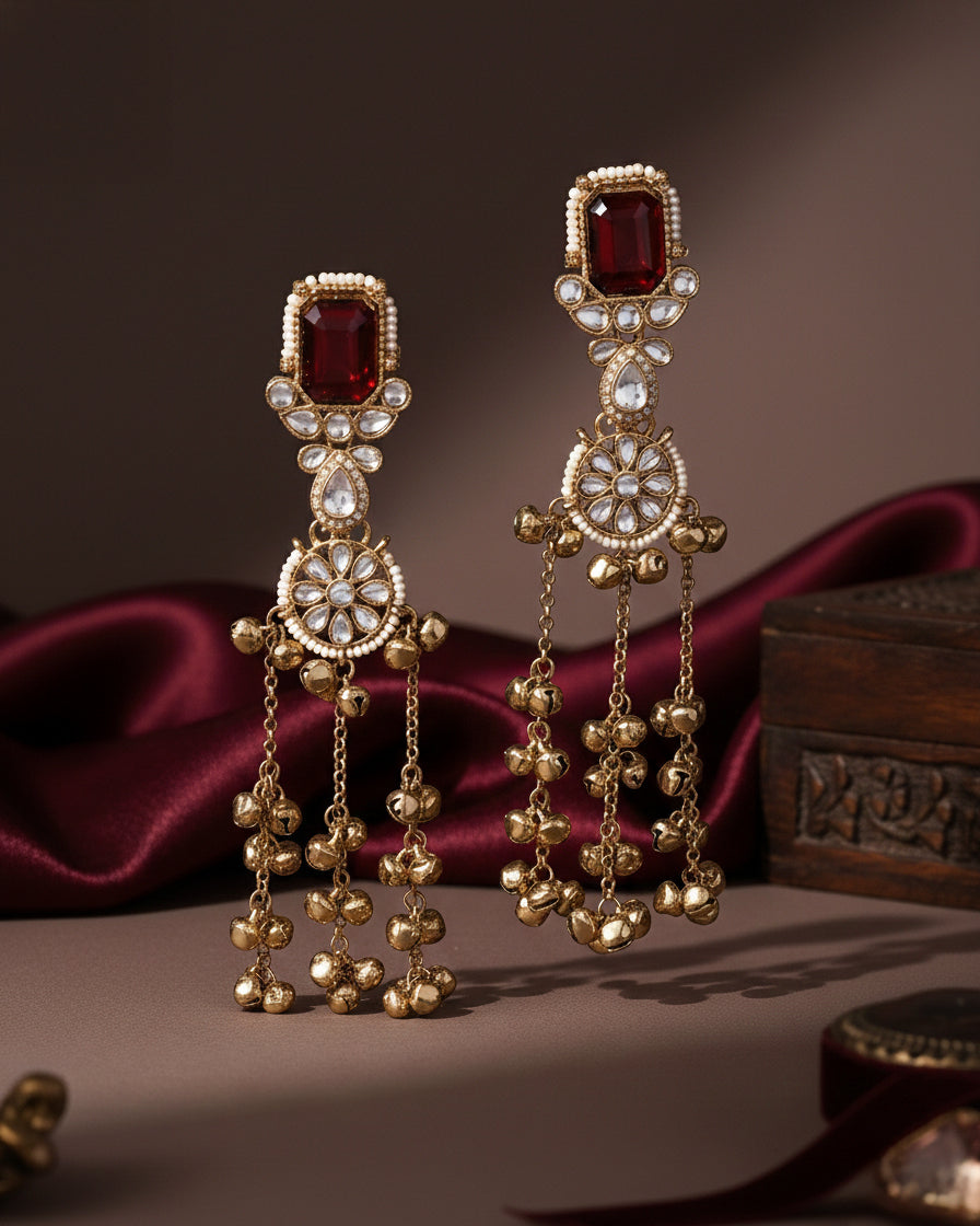 Ruby Mehvisha Kashmiri Look Ghunghru Earring