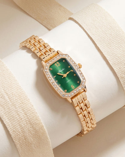 Marcel Quartz Wrist Watch - Emerald Gold