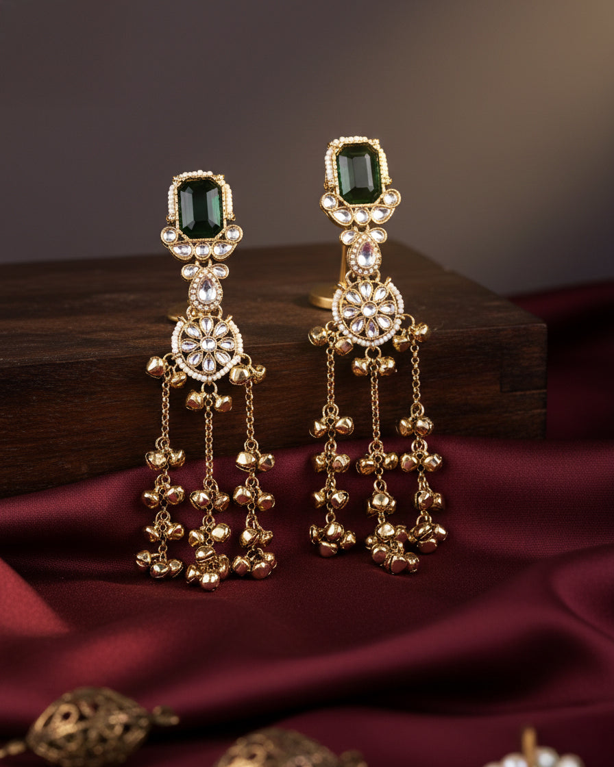 Emerald Mehvisha Kashmiri Look Ghunghru Earring