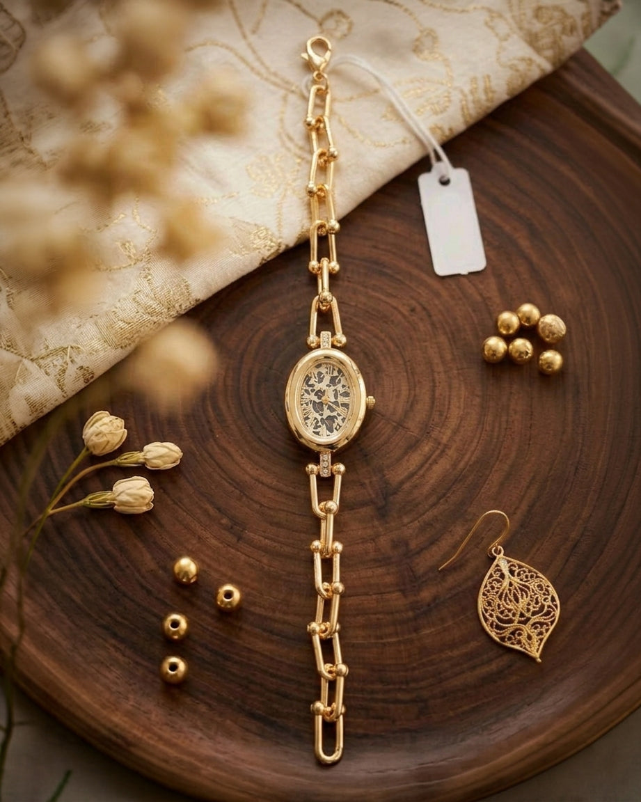 Theo Quartz Wrist Watch - Gold