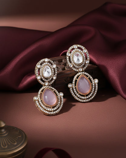 Blush Hania Premium Designer Zircone Polki Dupe Earring