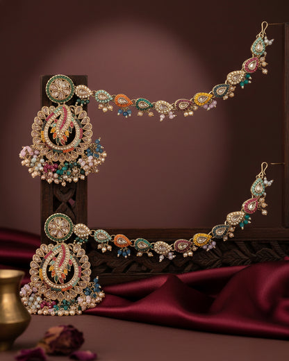 Multi Arajashree Bahubali Chandbali with Sahara