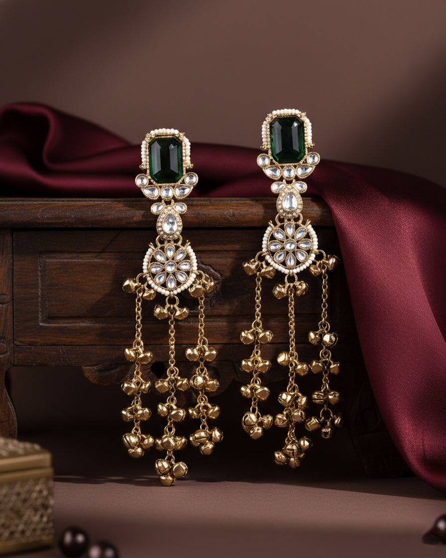 Emerald Mehvisha Kashmiri Look Ghunghru Earring