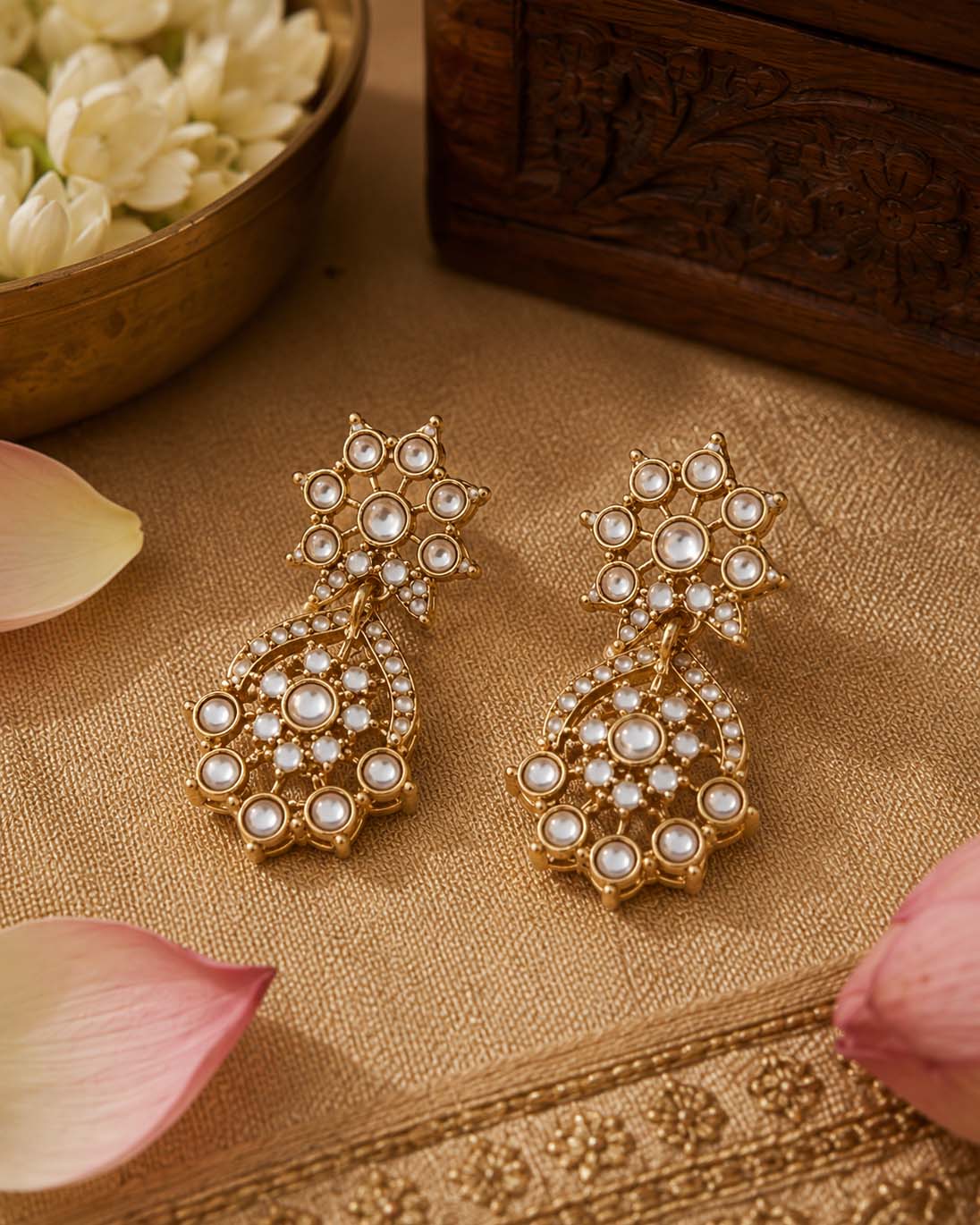 Keswani Premium Kundan Zircon Necklace Set With Earring