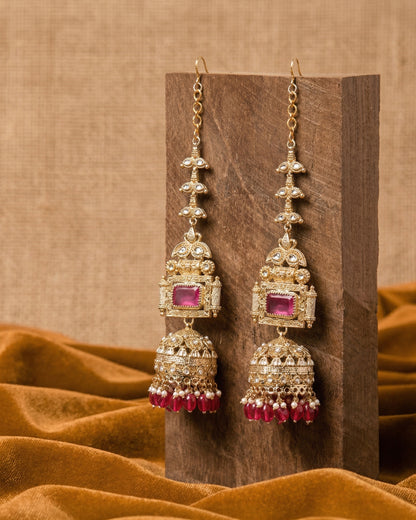 Onion Nainika Jhumka Earring With Sahara