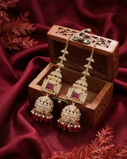 Onion Nainika Jhumka Earring With Sahara