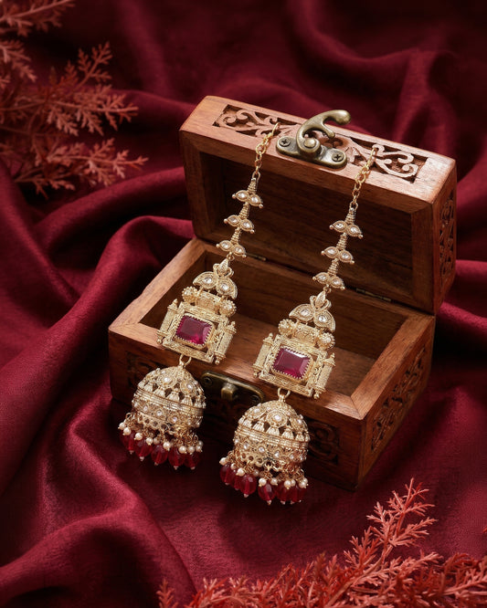 Onion Nainika Jhumka Earring With Sahara