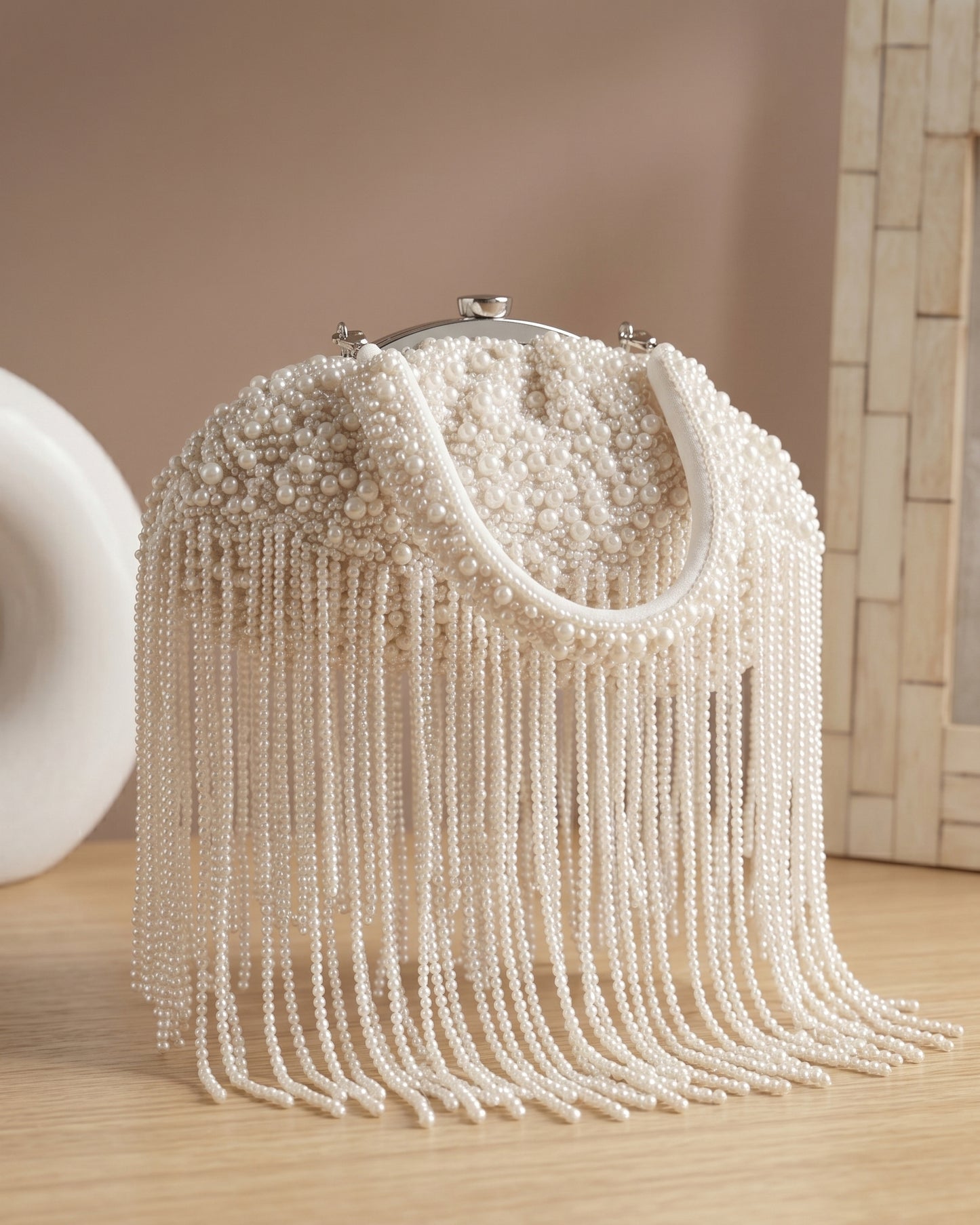 Cartina Premium Pearl Detailed Potli Style Clutch