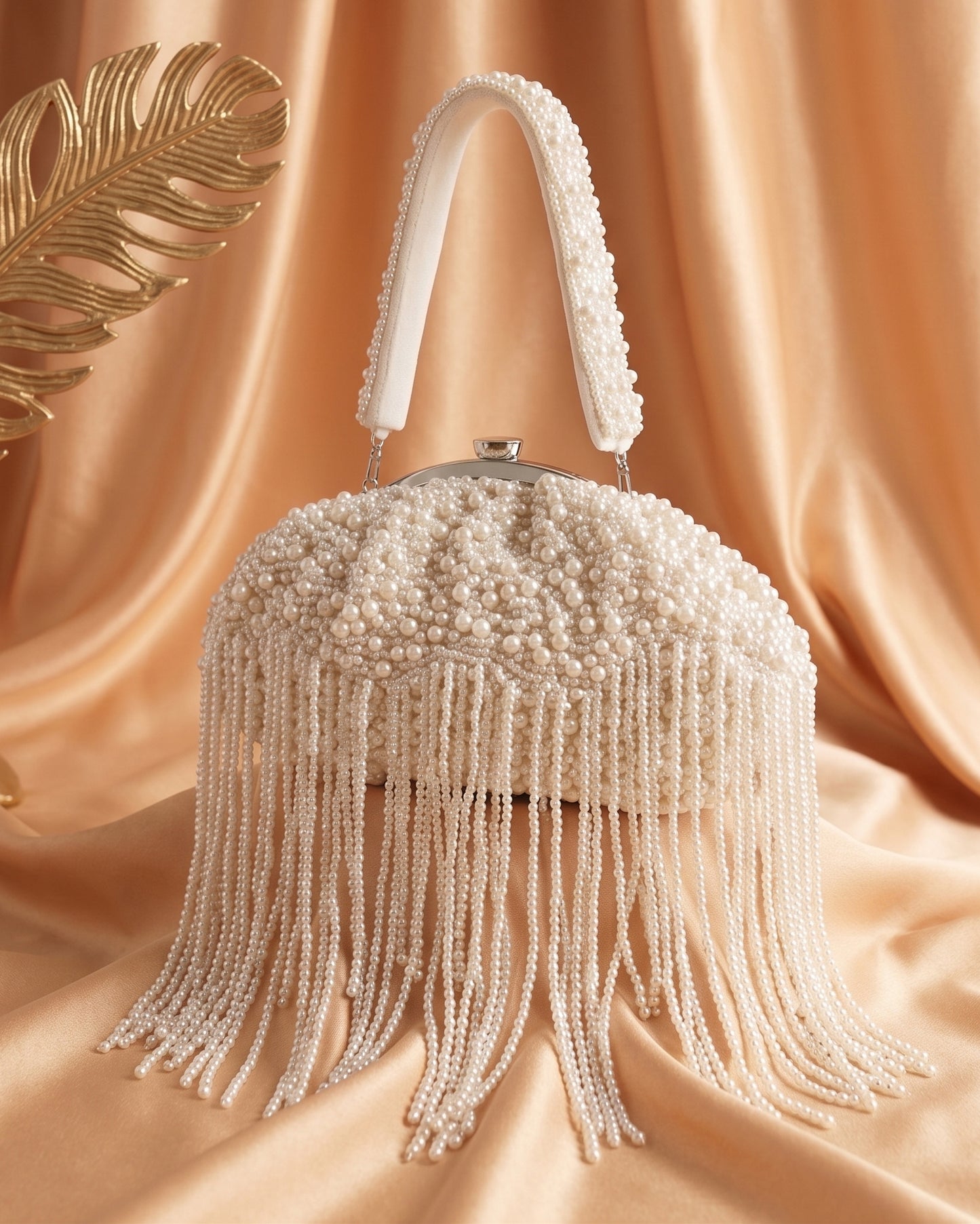 Cartina Premium Pearl Detailed Potli Style Clutch