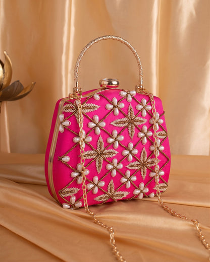 Pink Kalini Suitcase Clutch