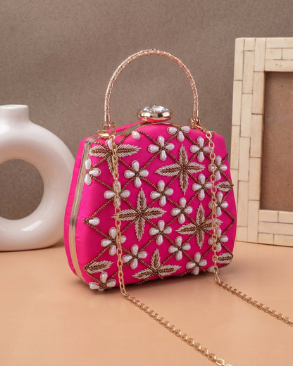 Pink Kalini Suitcase Clutch