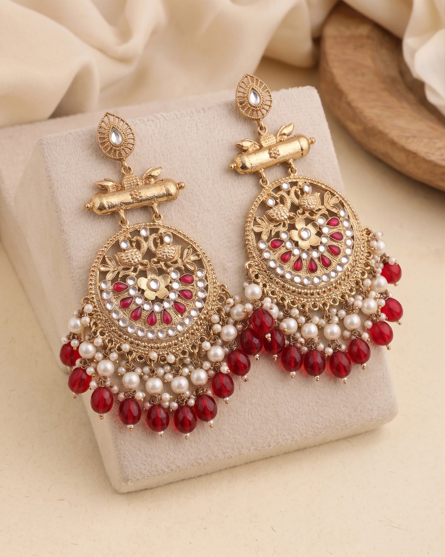 Pink Nushrat Chandbali