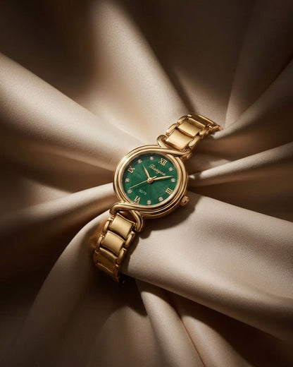 Elric Quartz Wrist Watch - Emerald Gold