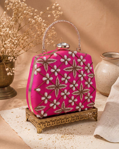 Pink Kalini Suitcase Clutch