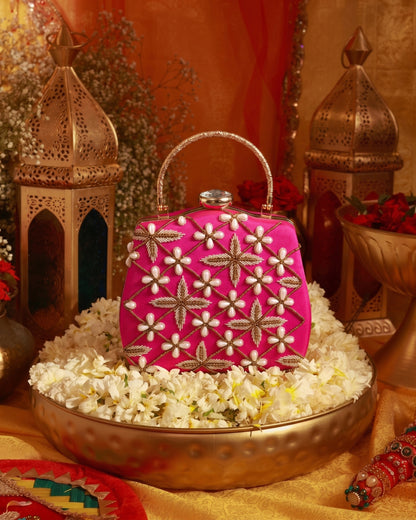 Pink Kalini Suitcase Clutch