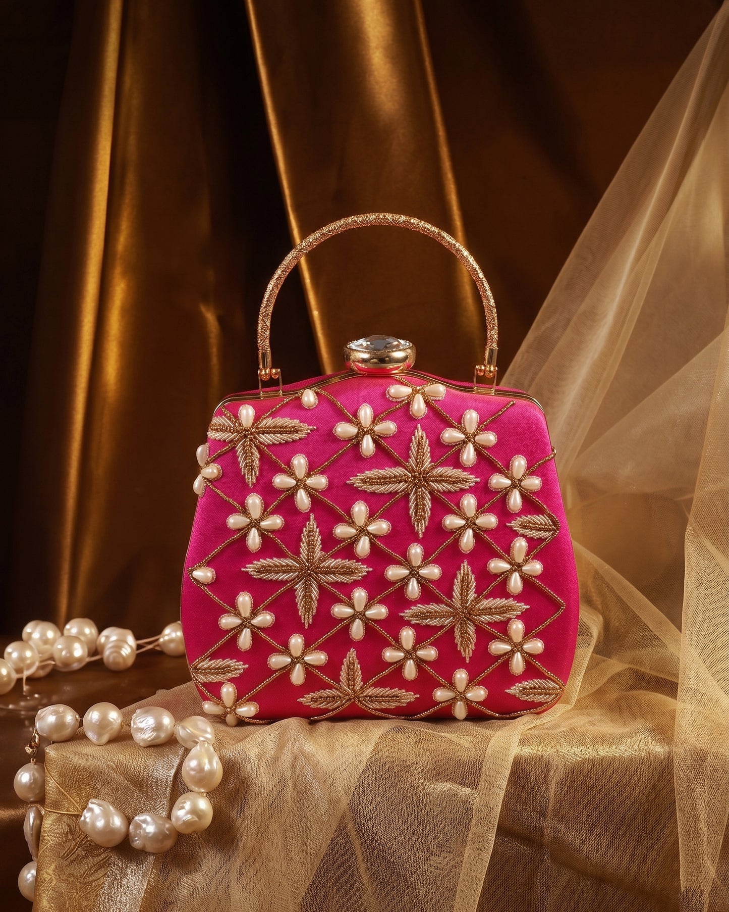 Pink Kalini Suitcase Clutch