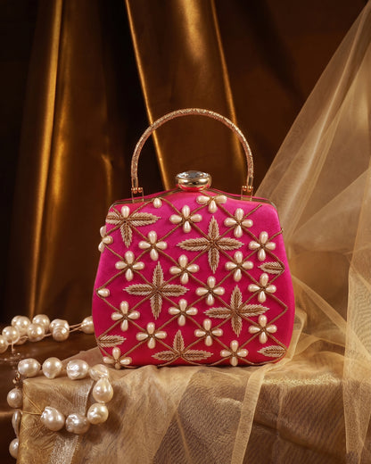 Pink Kalini Suitcase Clutch