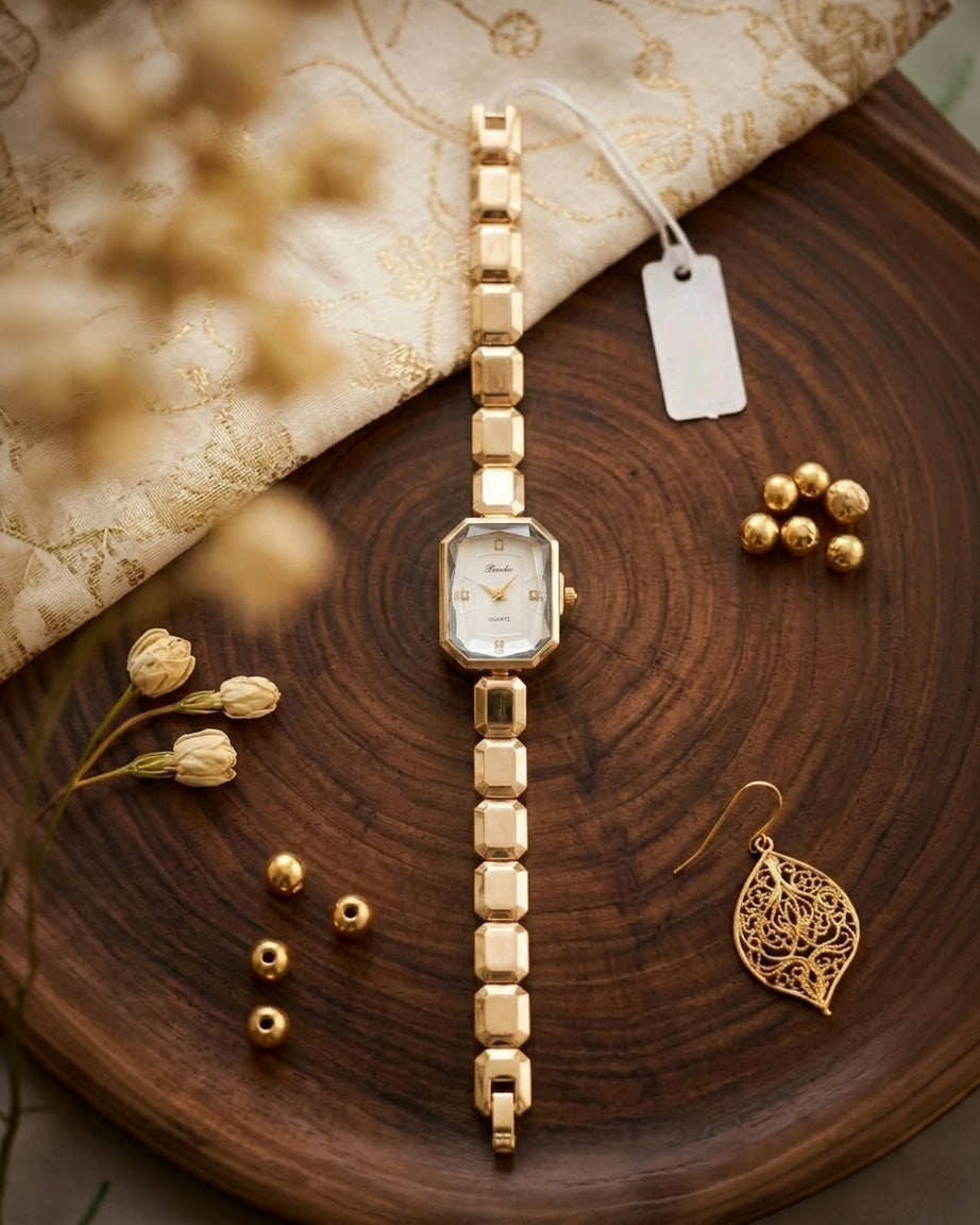 Laurent Quartz Wrist Watch - White Gold