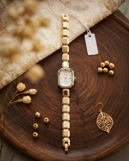 Laurent Quartz Wrist Watch - White Gold