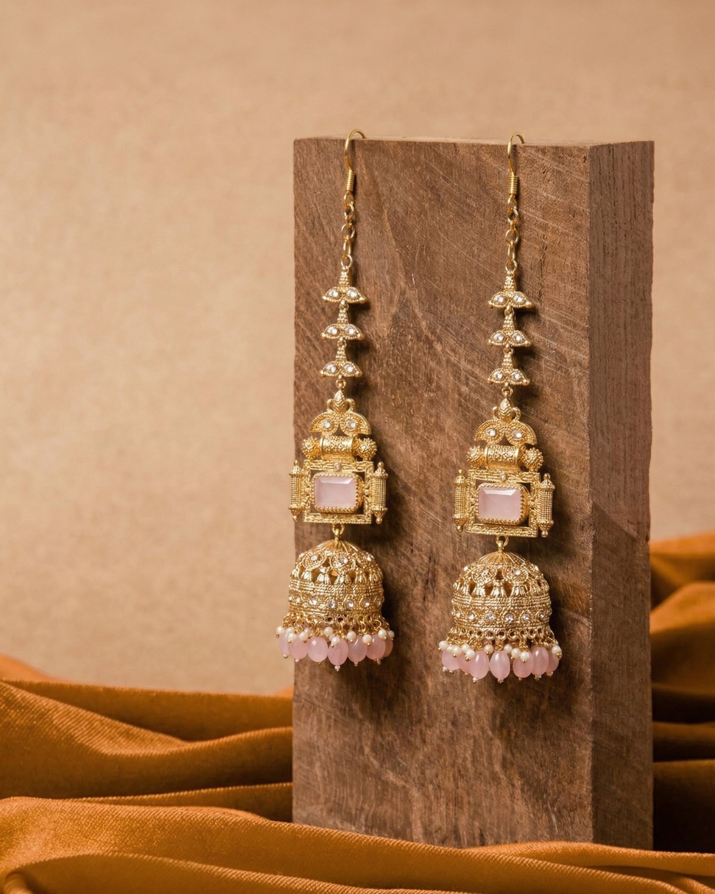 Blush Nainika Jhumka Earring With Sahara