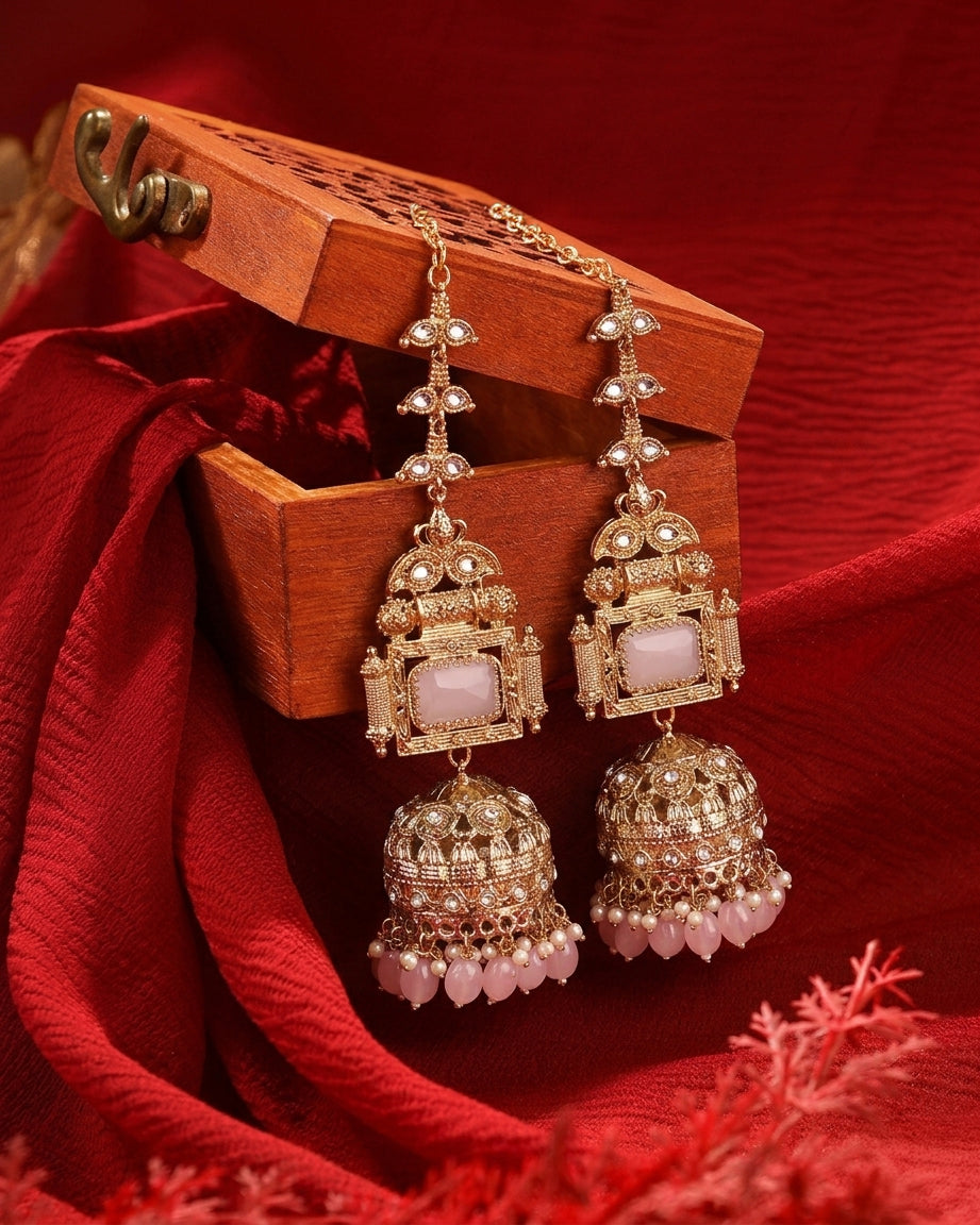 Blush Nainika Jhumka Earring With Sahara