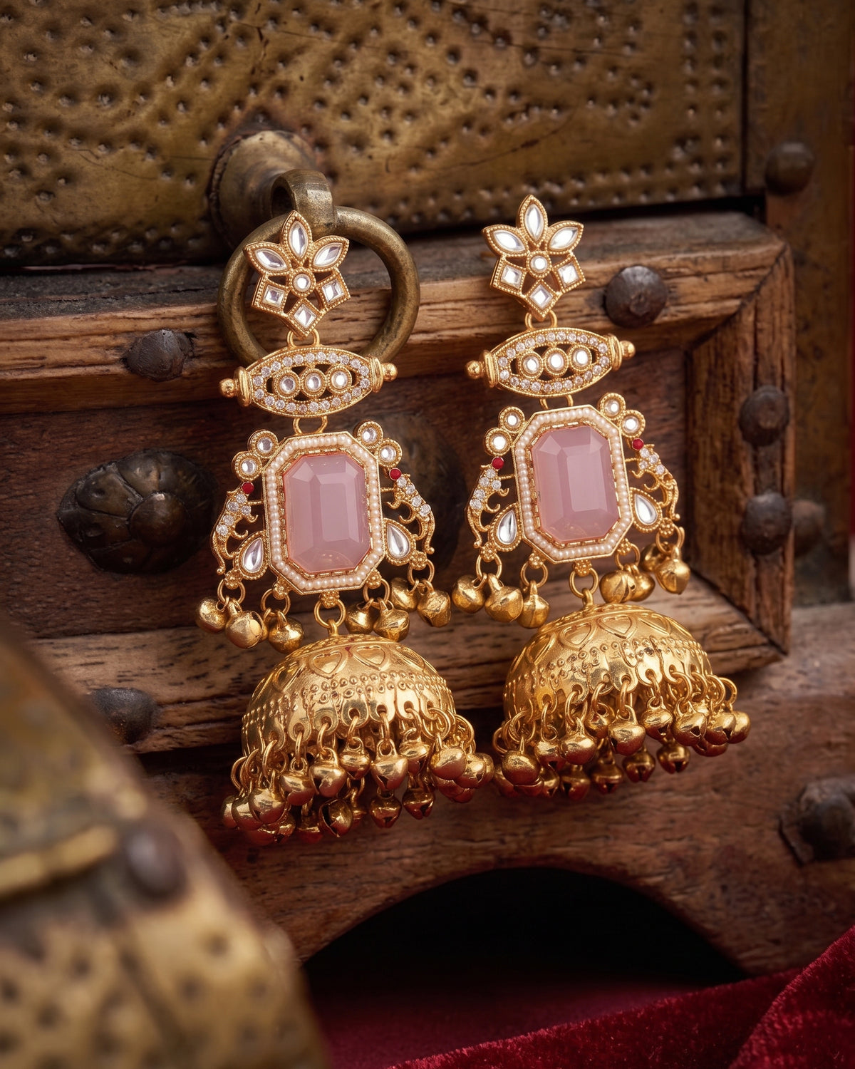 Blush Marisha Kashmiri Look Ghunghru Jhumka Earring