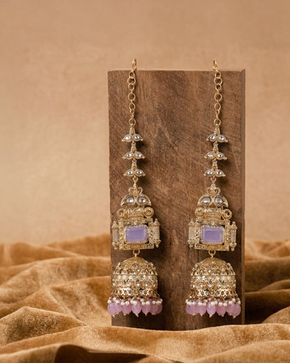 Lilac Nainika Jhumka Earring With Sahara