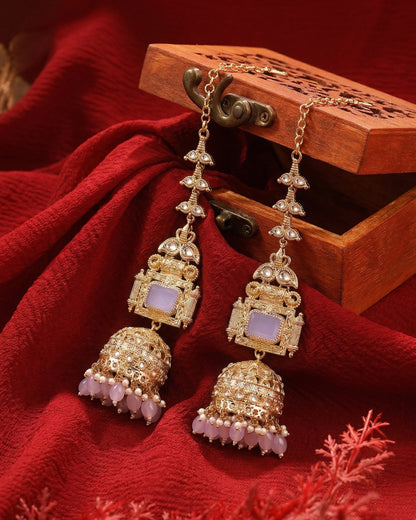 Lilac Nainika Jhumka Earring With Sahara