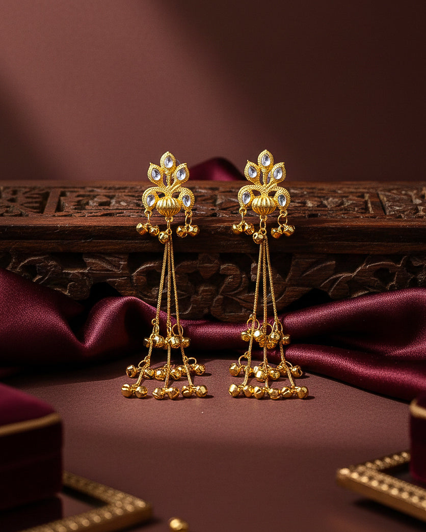 Aayodhi Oxidised Earring - Gold