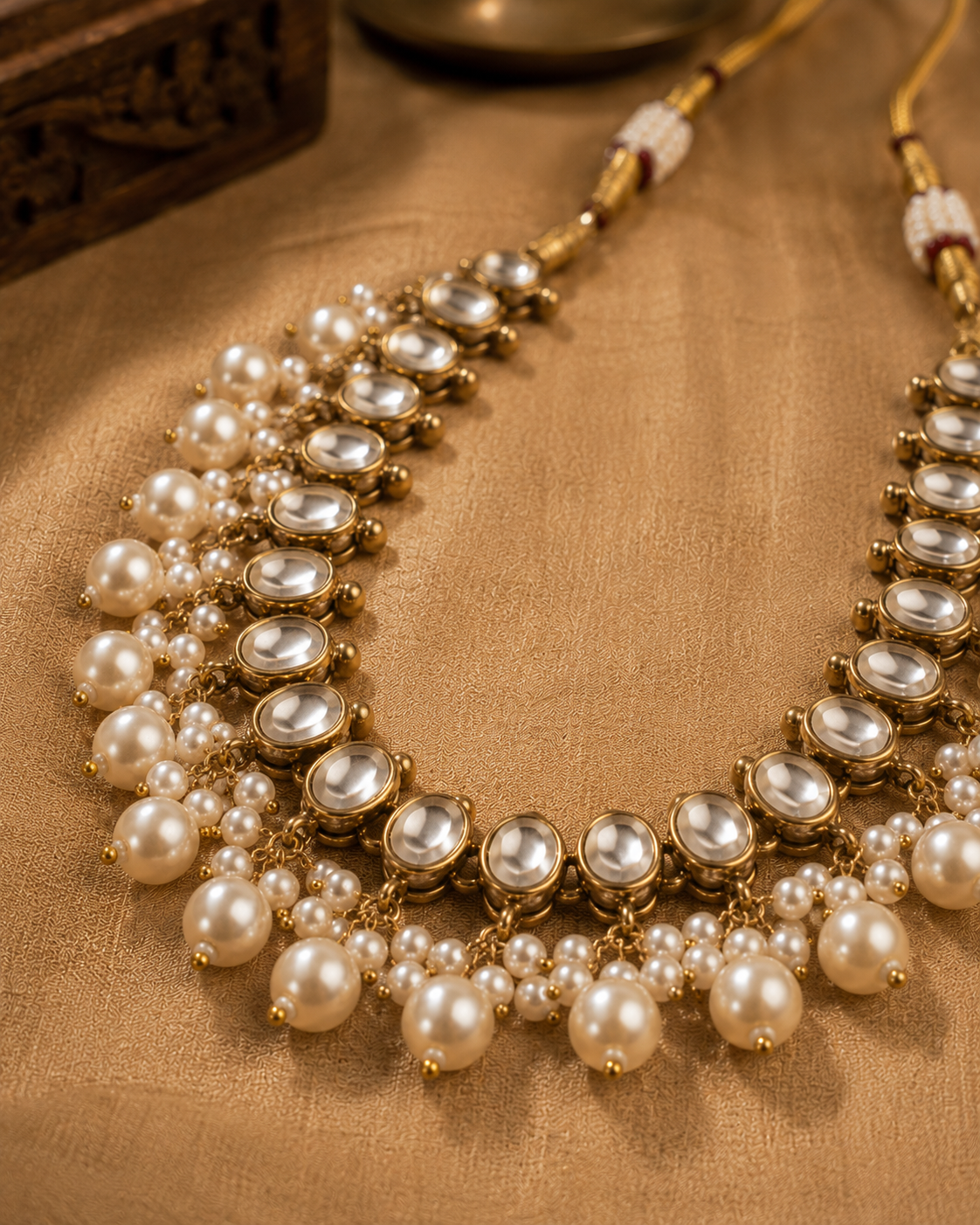 Pearl Presha Mini Kundan Choker Necklace Set