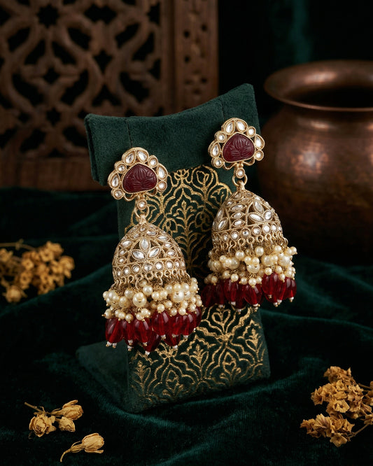 Abhima Kundan Jhumka Earring
