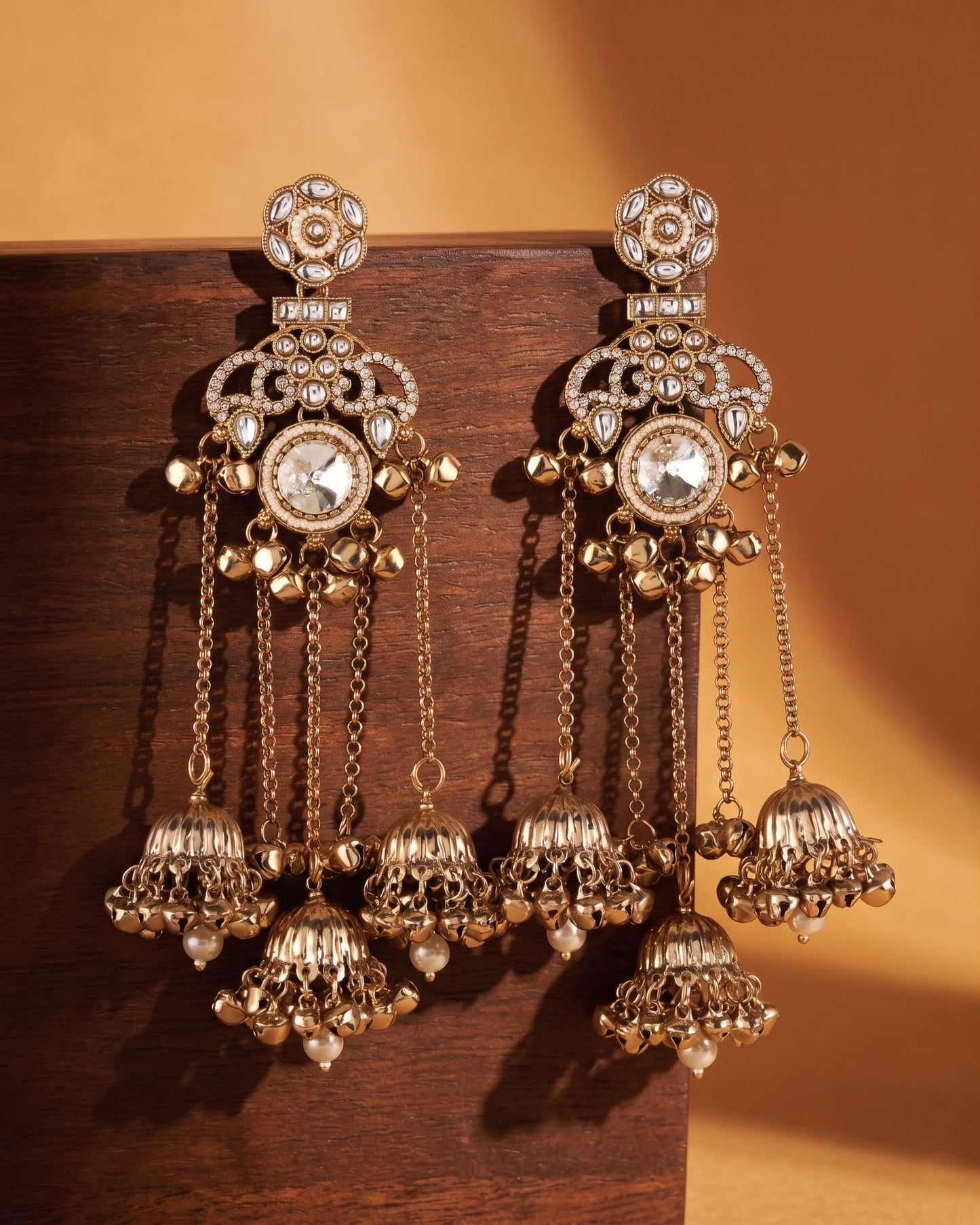 Silver Miraya Kashmiri Look Ghunghru Jhumka Earring