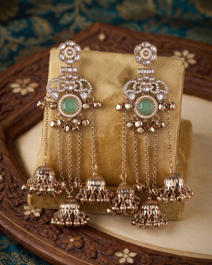 Olive Miraya Kashmiri Look Ghunghru Jhumka Earring