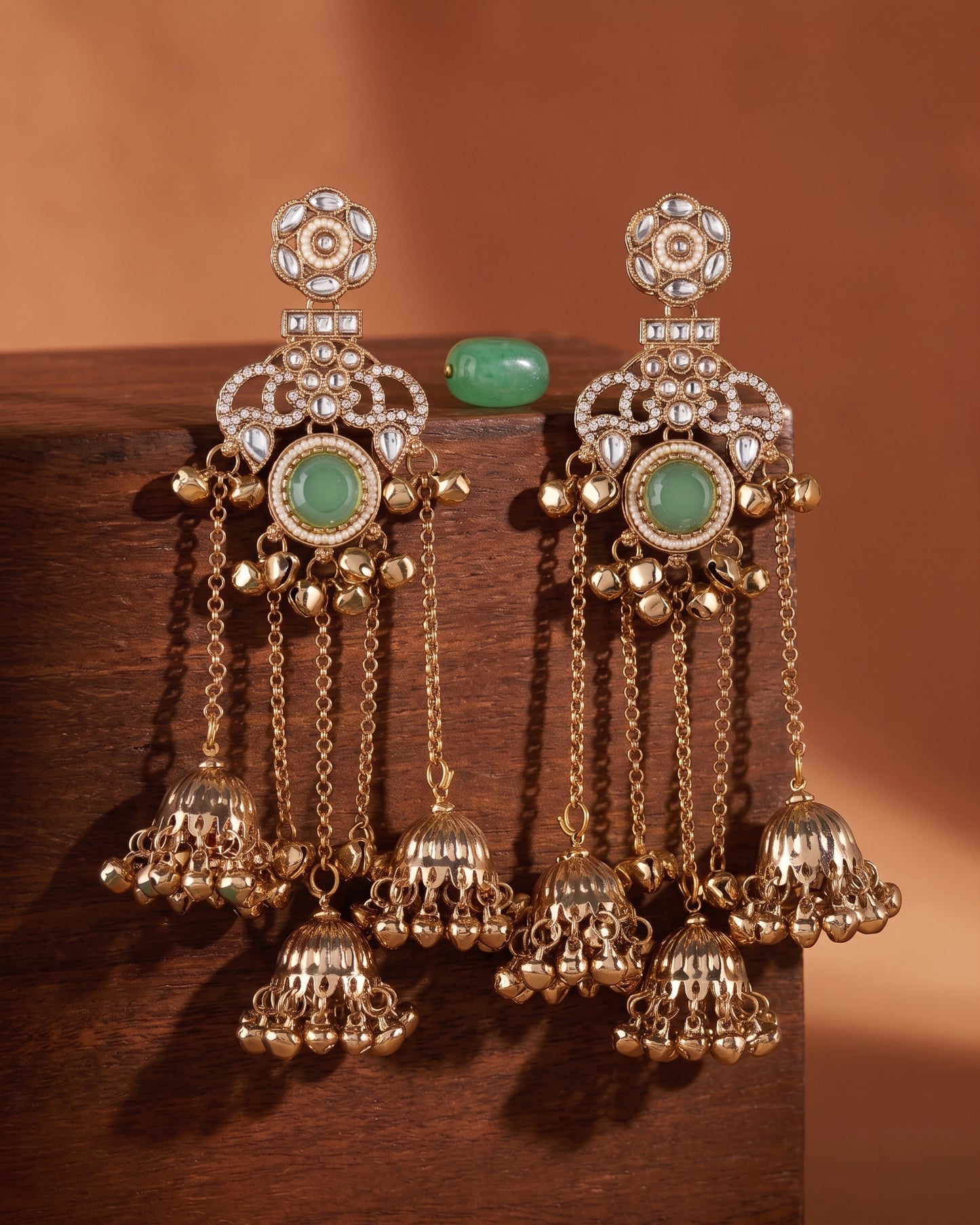 Olive Miraya Kashmiri Look Ghunghru Jhumka Earring
