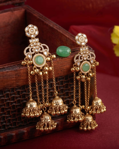 Olive Miraya Kashmiri Look Ghunghru Jhumka Earring