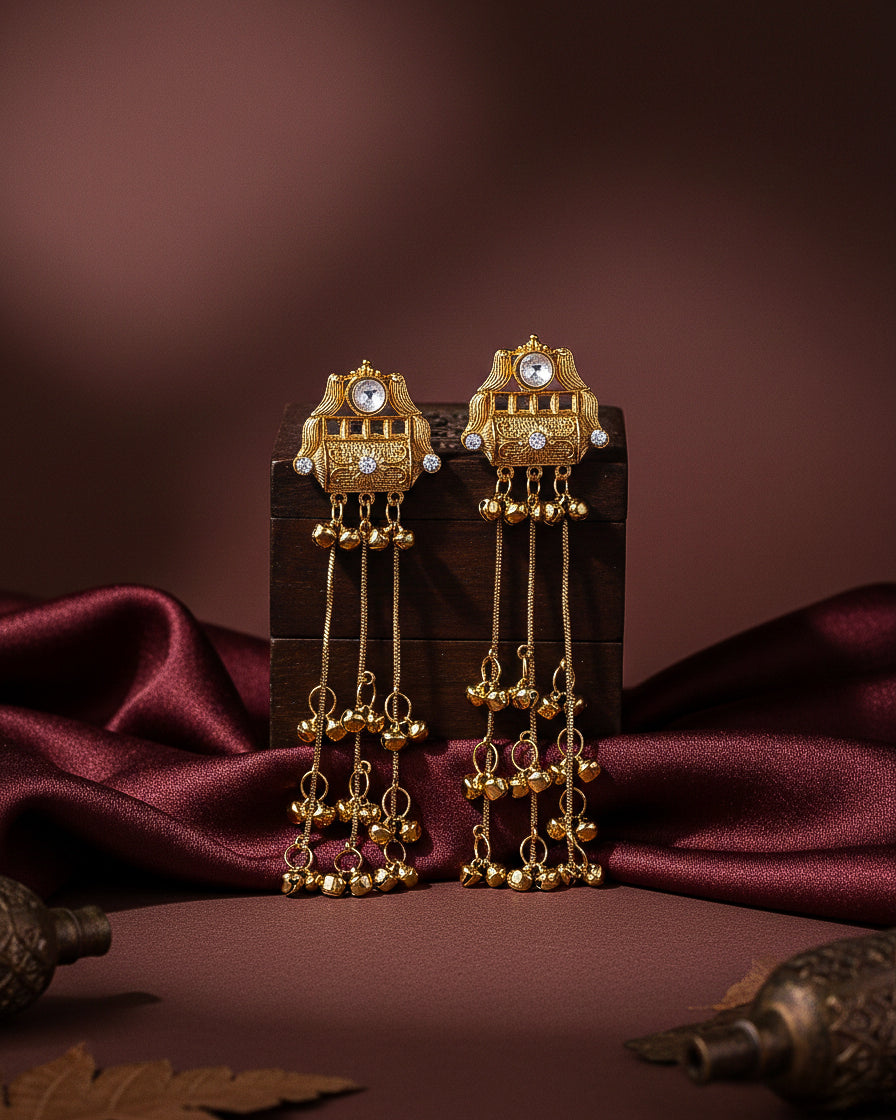 Krishiv Oxidised Earring - Copper