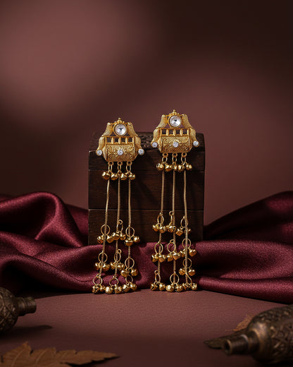 Krishiv Oxidised Earring - Copper