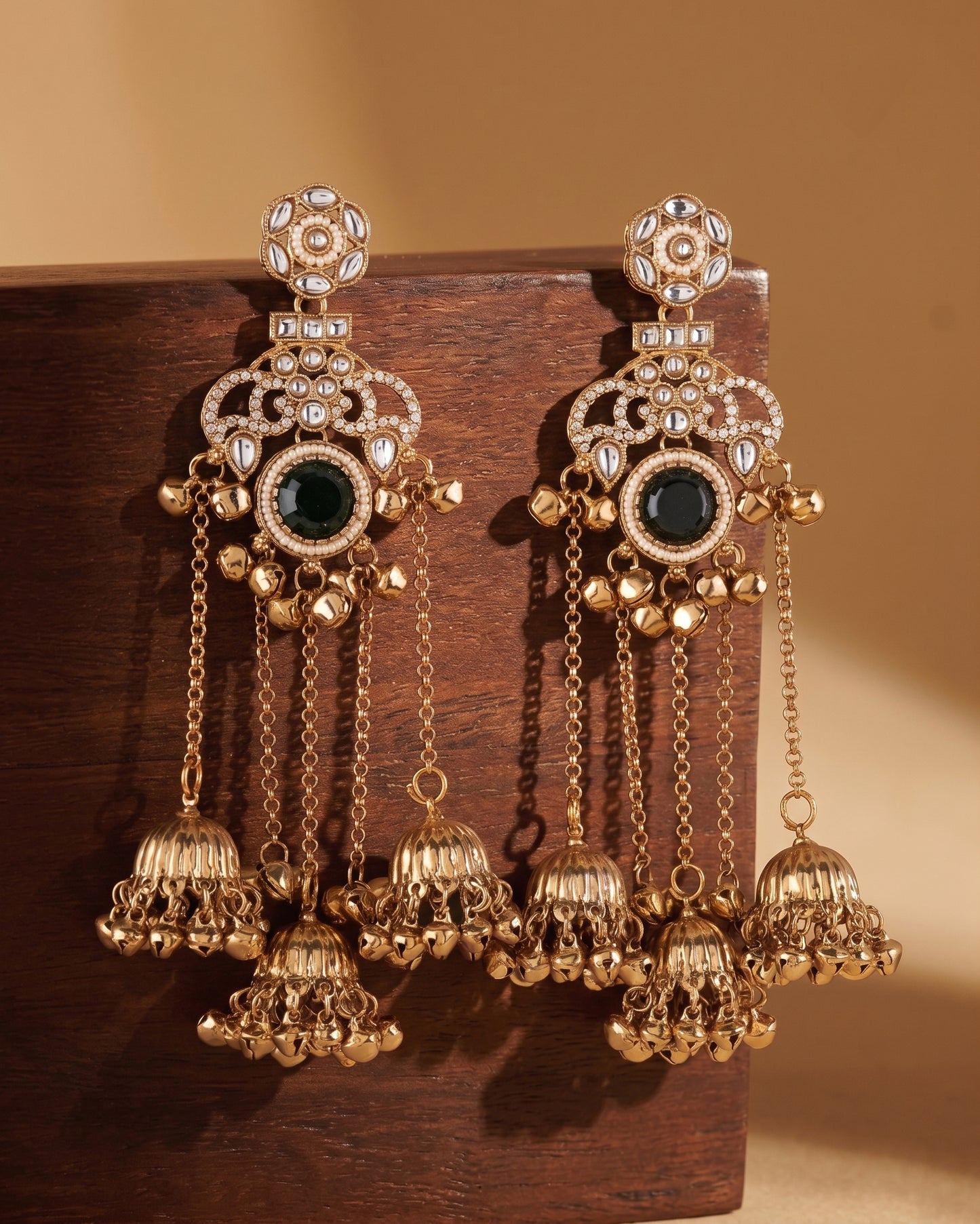 Emerald Miraya Kashmiri Look Ghunghru Jhumka Earring