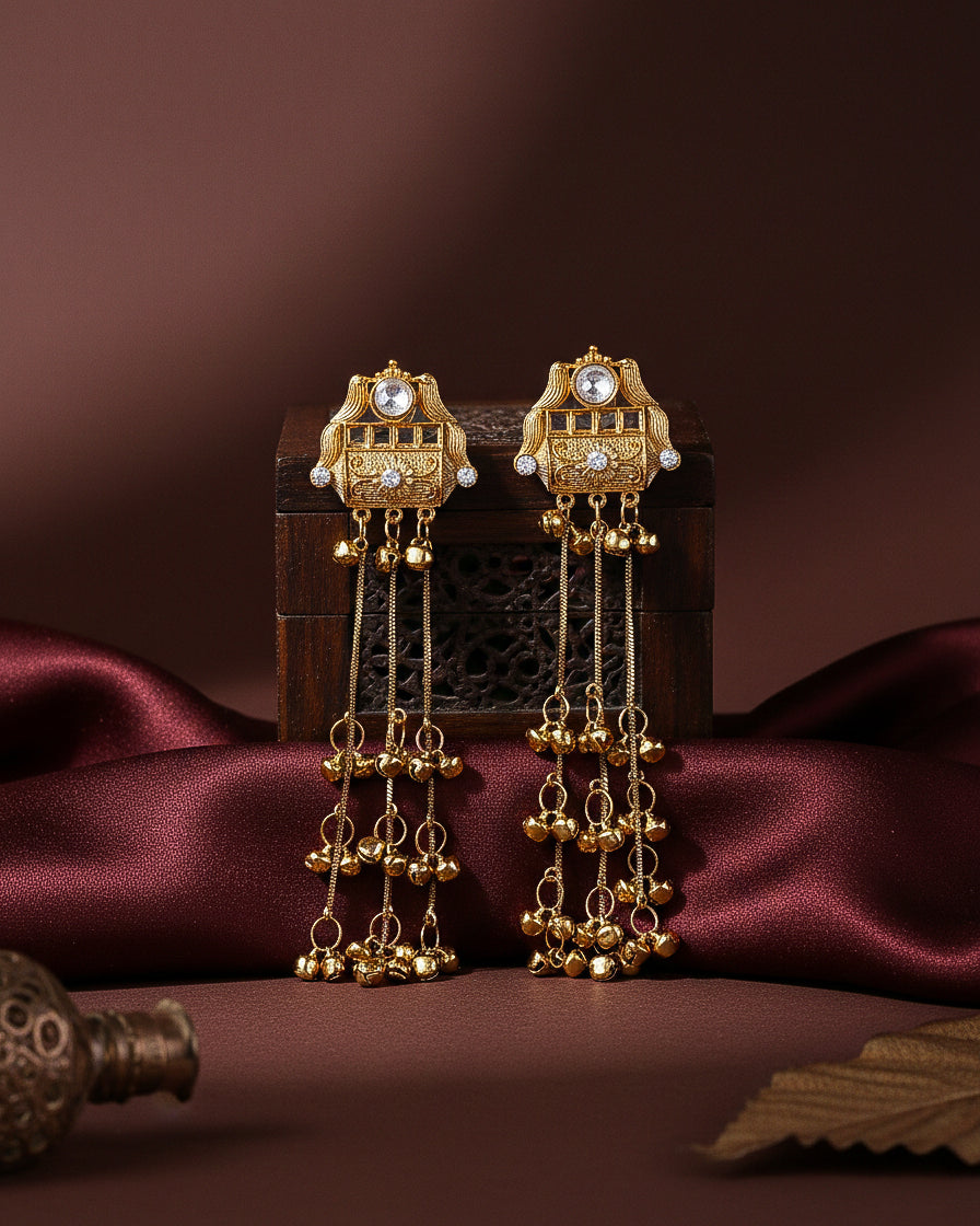 Krishiv Oxidised Earring - Copper