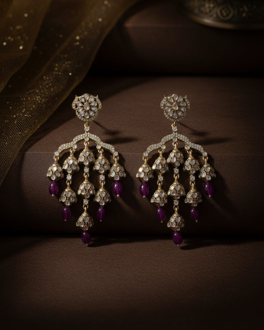 Purple Ahsas Designer Premium Earring