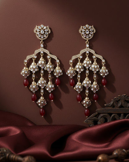 Red Ahsas Designer Premium Earring