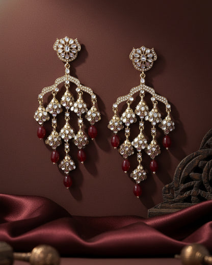 Red Ahsas Designer Premium Earring