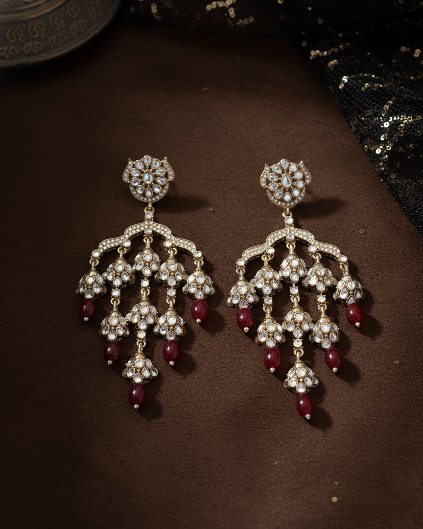 Red Ahsas Designer Premium Earring