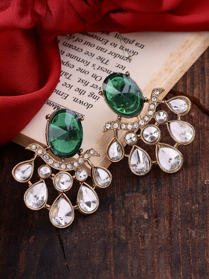 Green Masha Designer Stud Earring
