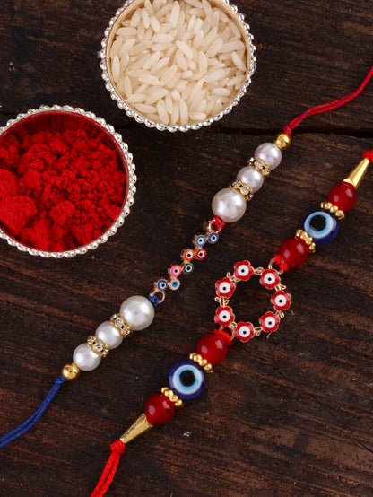 Tapas-Chakra Rakhi Pack of 2 with Tilak Set and Card