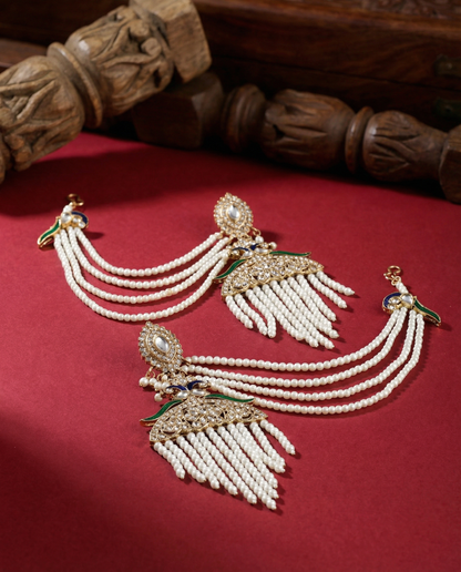 Aleena Pearl Chandbali With Sahara Chain