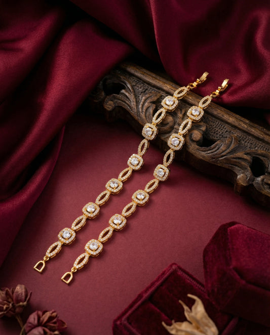 Sylvi American Diamond Tennis Bracelet - Openable